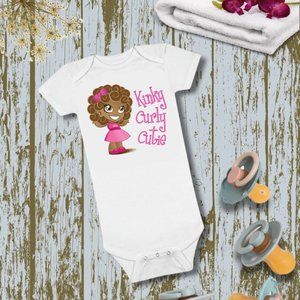 Karamel Kinky Curly Cutie Onesie® Organic Baby Bodysuit